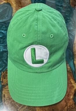 Super Mario Luigi Hat Cap Snap Back Green Adult Embroidered 3D Logo Nintendo